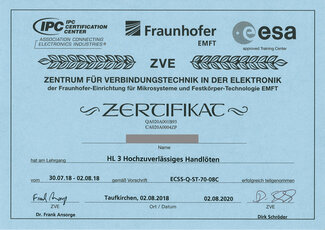 Handlöten Zertifikat Zertifizierung Inelta Handlöten
