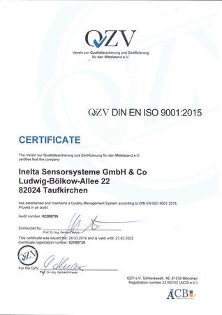 Certification Inelta ISO-9001