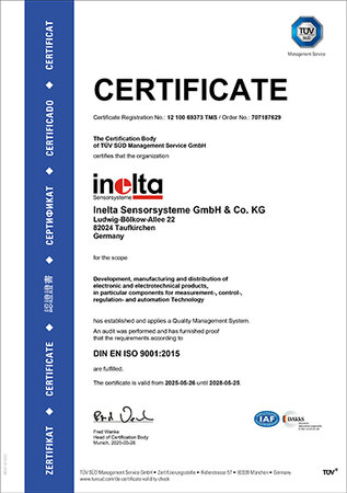 Certification Inelta ISO-9001